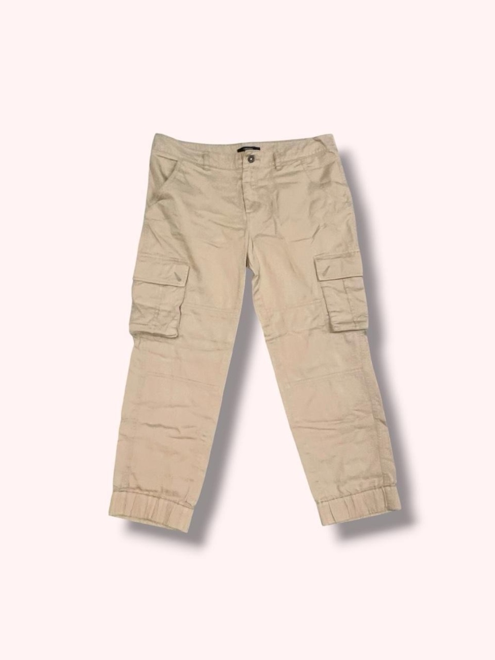 Tan cargo capri pants